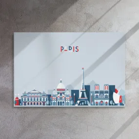 Paris Location Cityscape Canvas