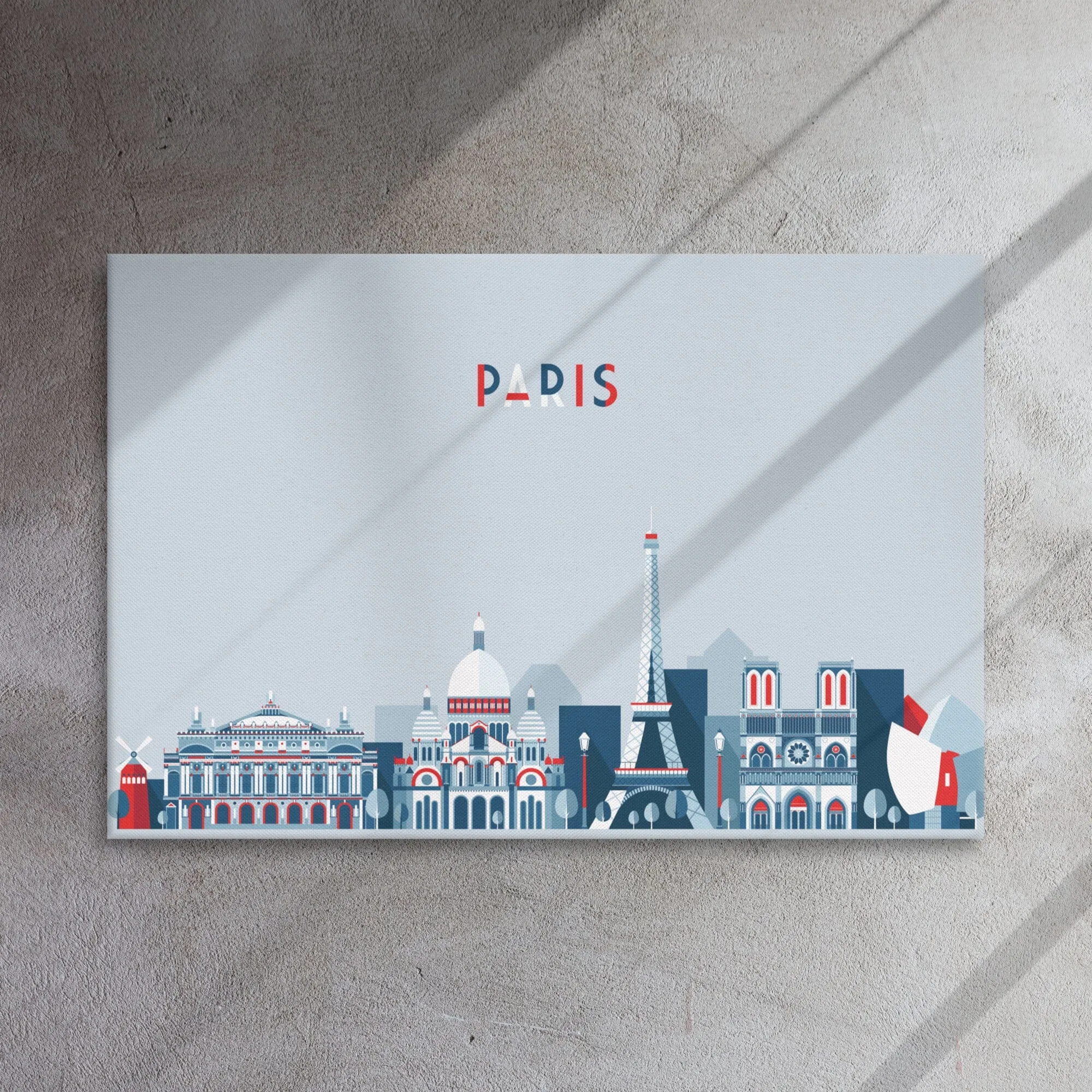 Paris Location Cityscape Canvas