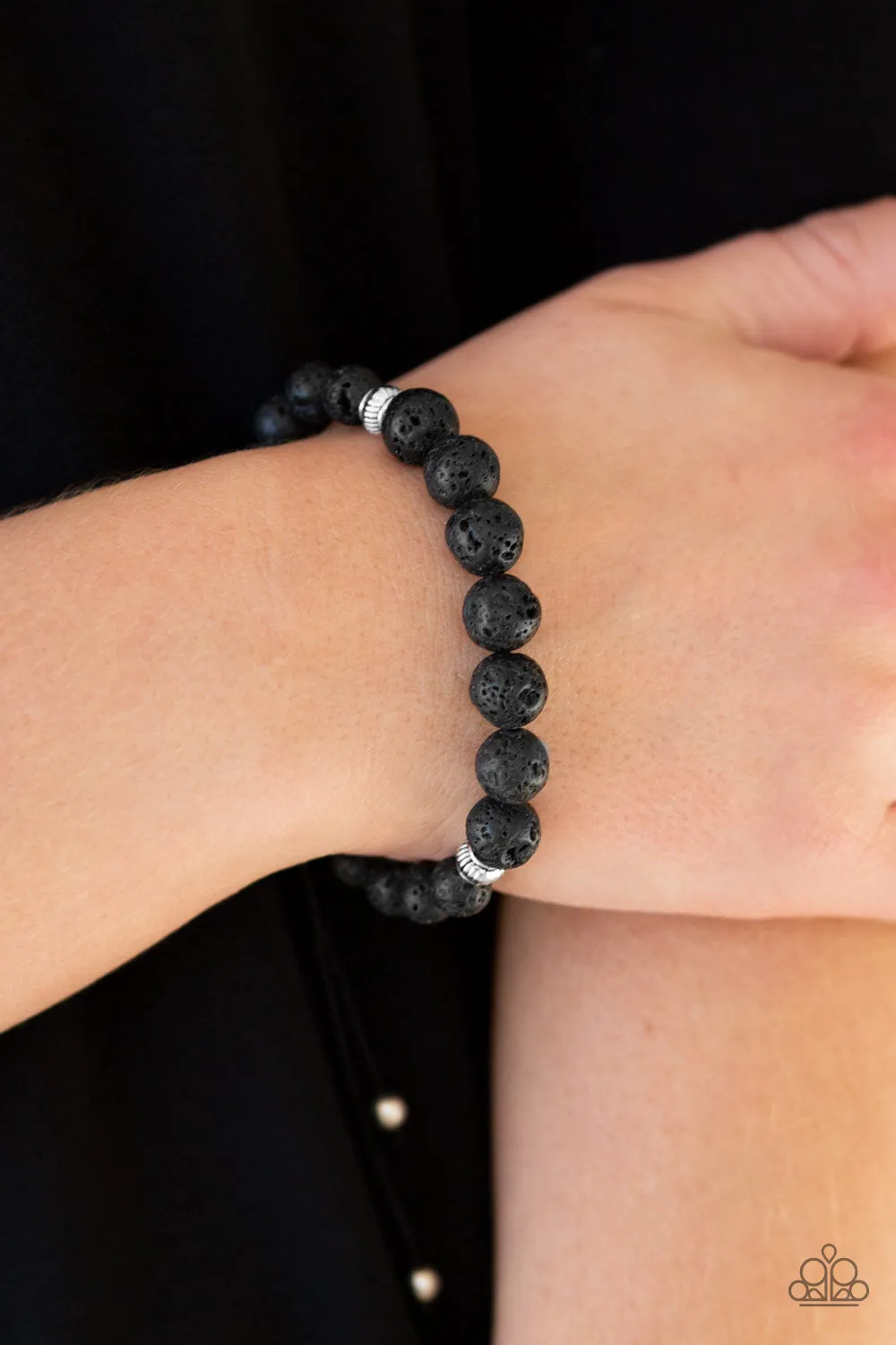 Relaxation Black Lava Rock Bracelet