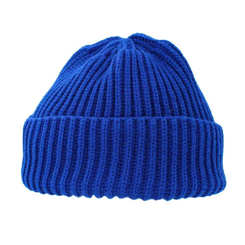 Ribbed Knit Cuffed Beanie Hat