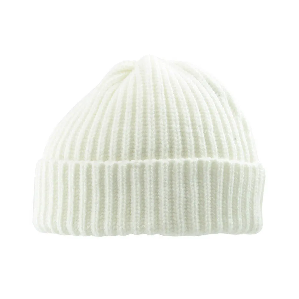 Ribbed Knit Cuffed Beanie Hat