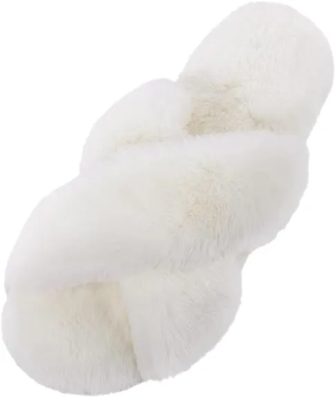 RockDove Women's X-Band Faux Fur Slide Slipper