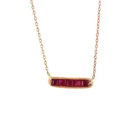 Ruby Bar Necklace