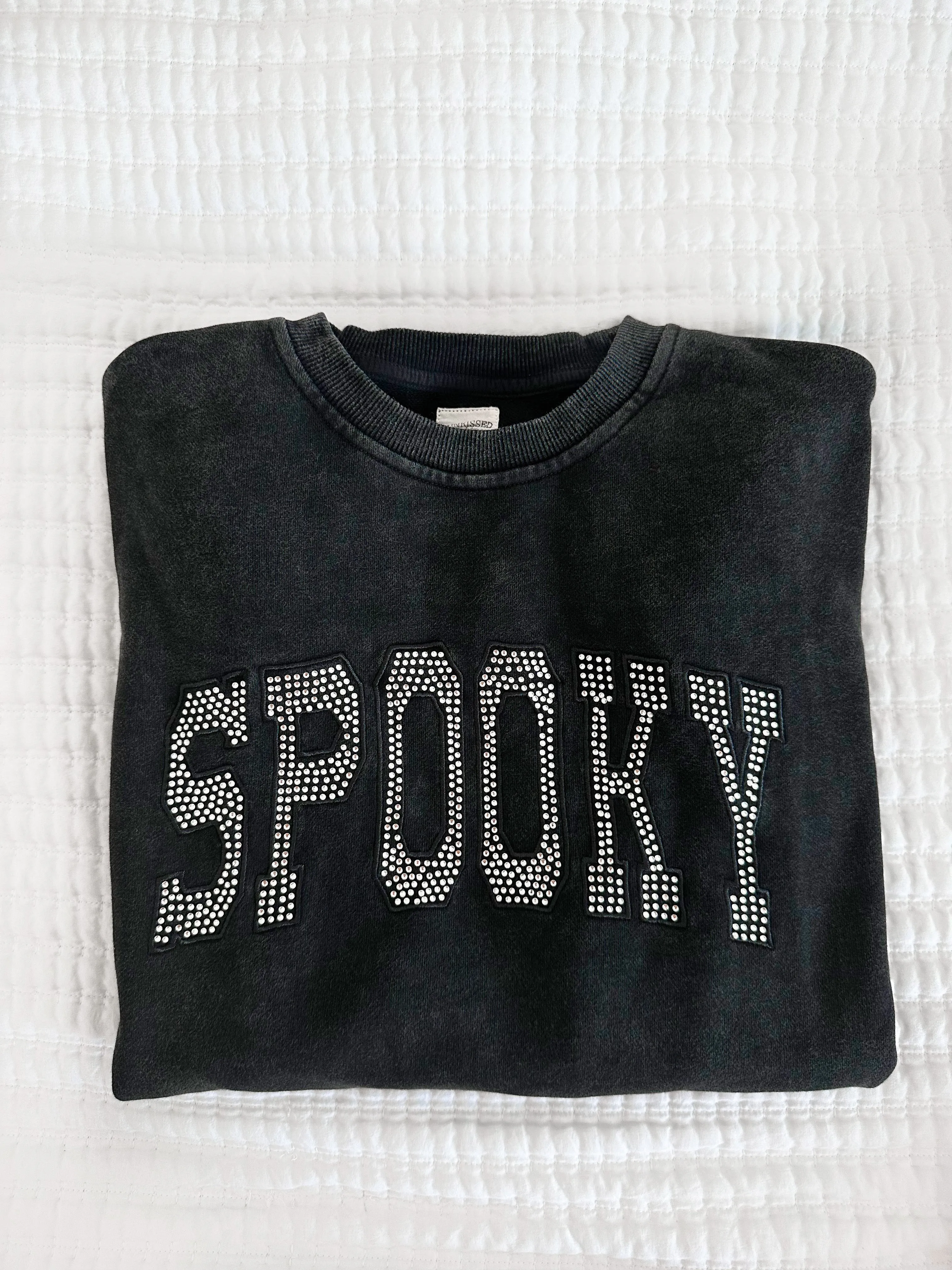 SPOOKY RHINESTONE SWEATSHIRT