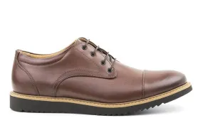 'Victor' Men's cap toe  by Ahimsa - cognac