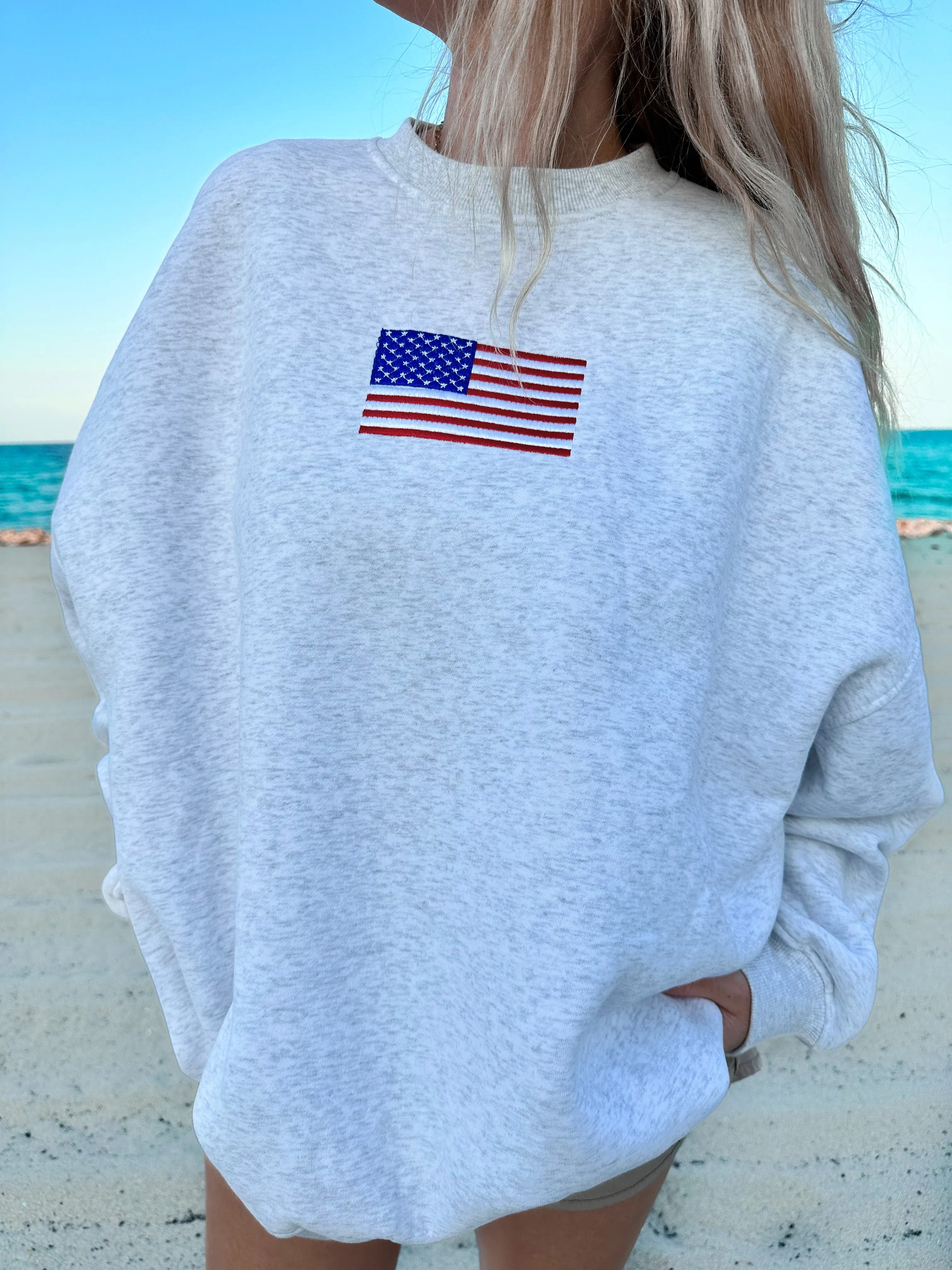 Vintage American Flag Sweatshirt