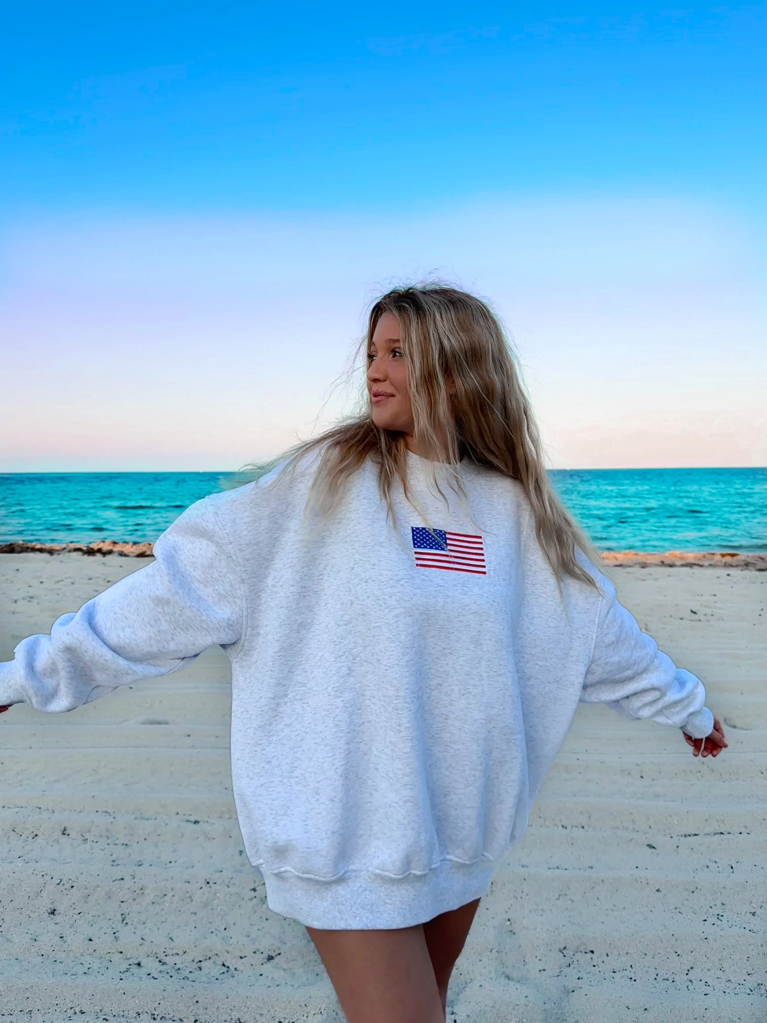 Vintage American Flag Sweatshirt