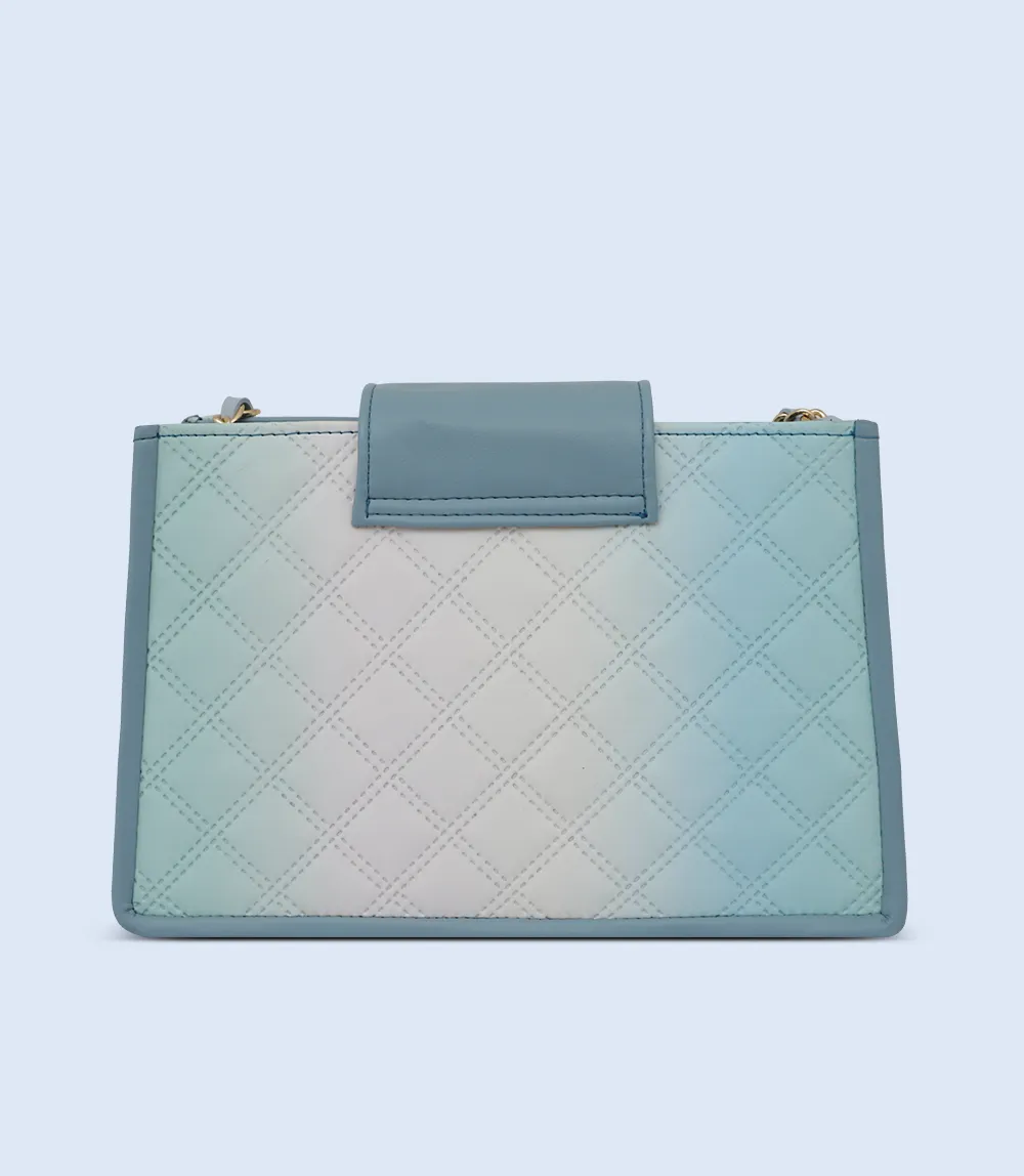 WB2354-BLUE-Women Trendy Bag