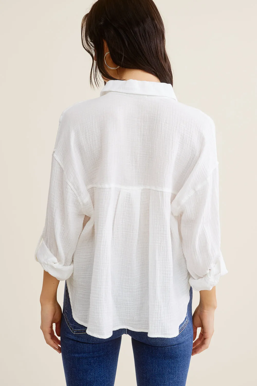 White Cotton Button Down