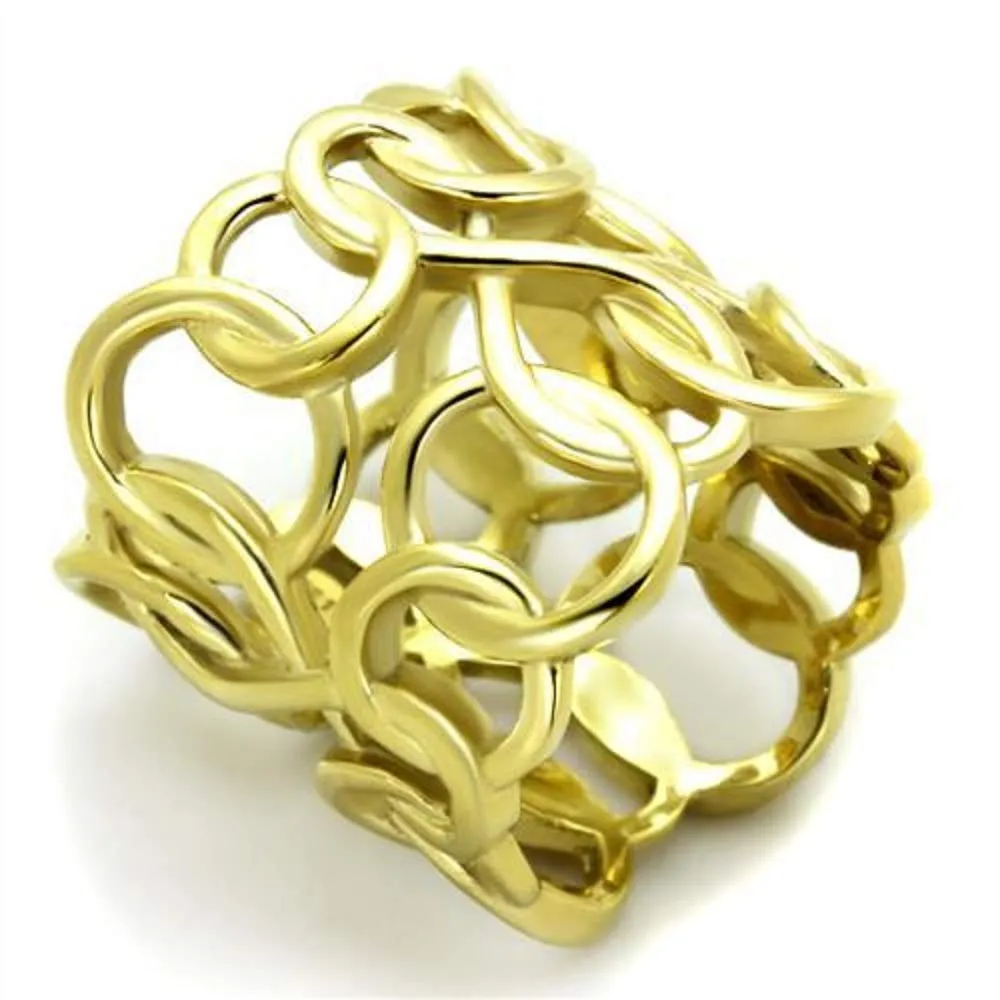 WildKlass Stainless Steel Ring IP Gold Women