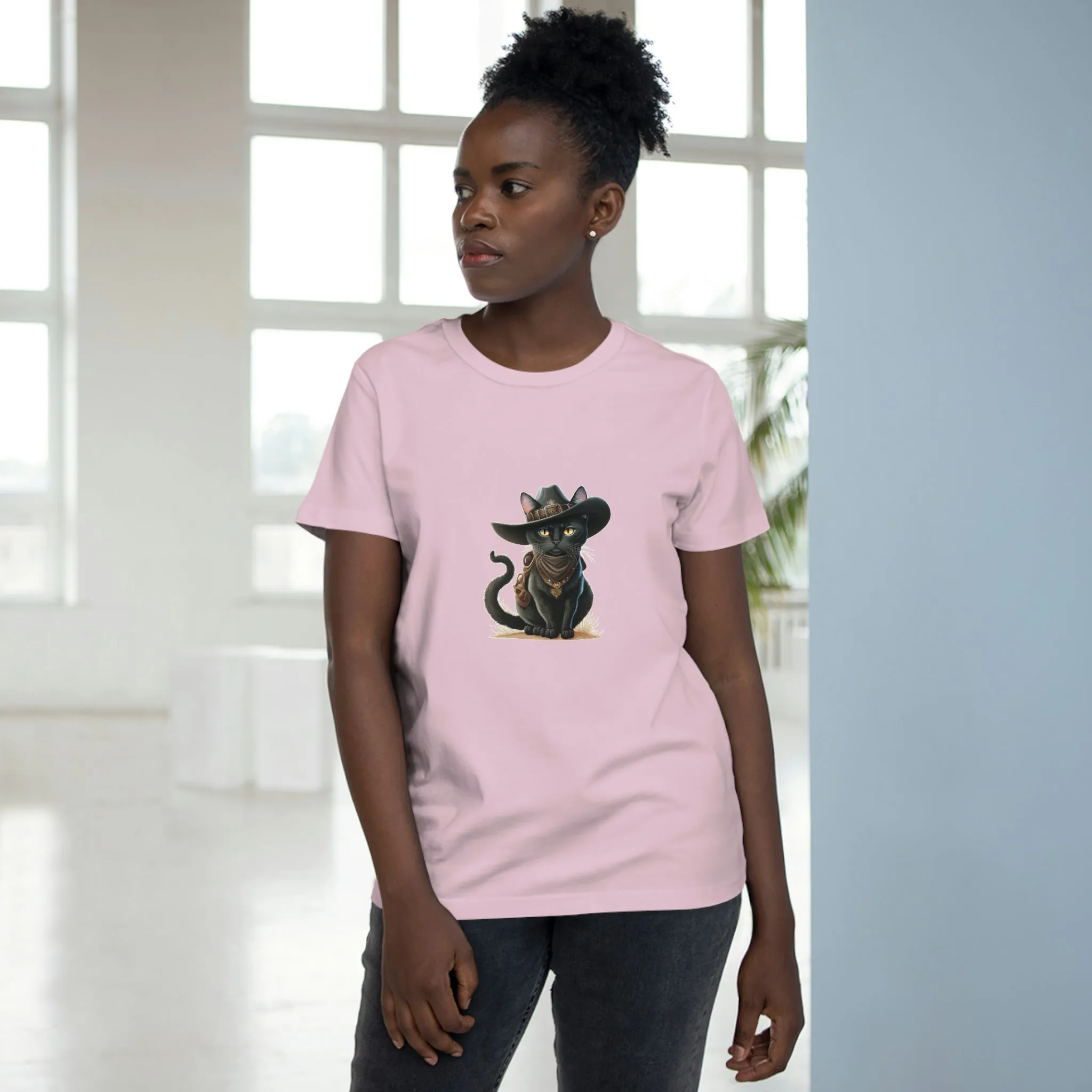 Women's Western Kitty Crew Neck T-shirt